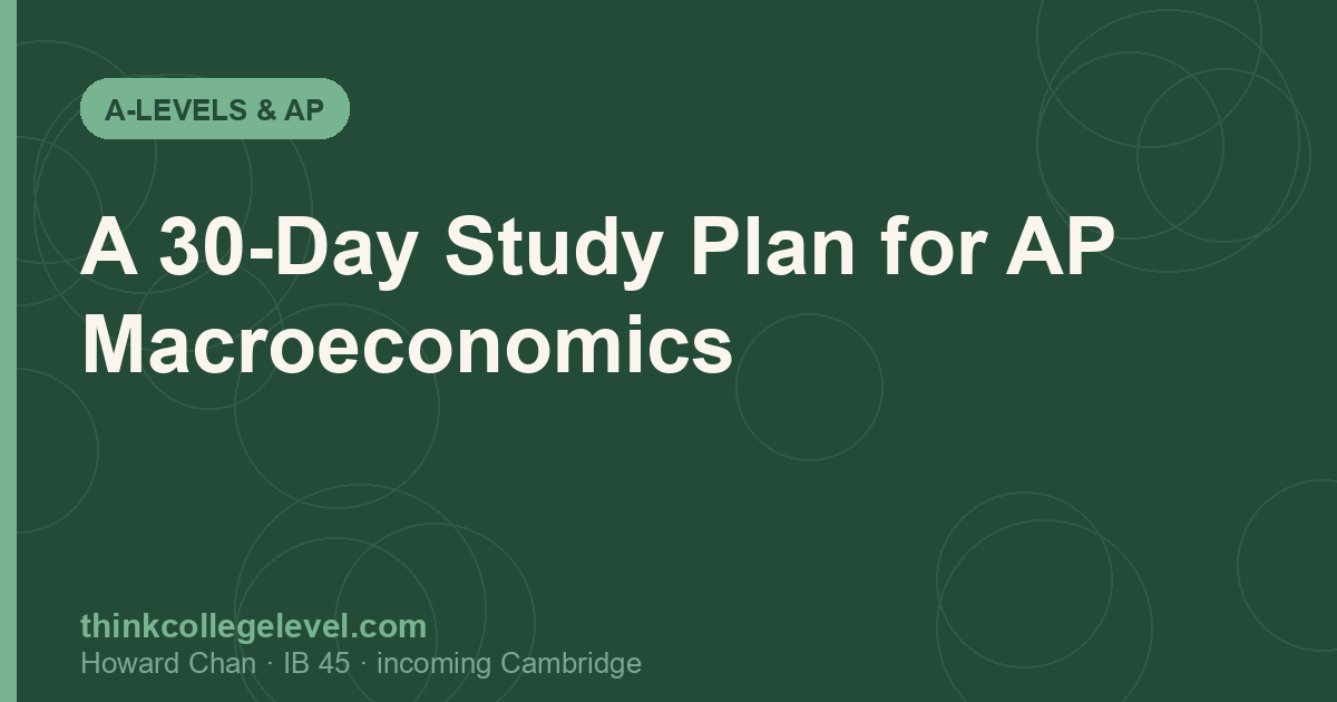 A 30-Day Study Plan for AP Macroeconomics