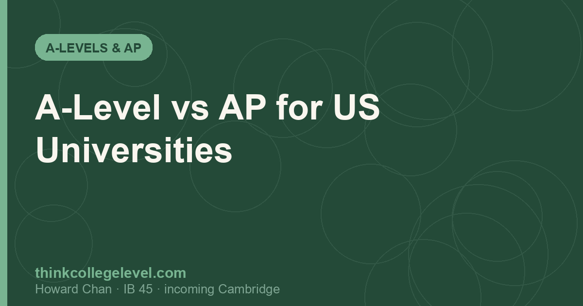 A-Level vs AP for US Universities