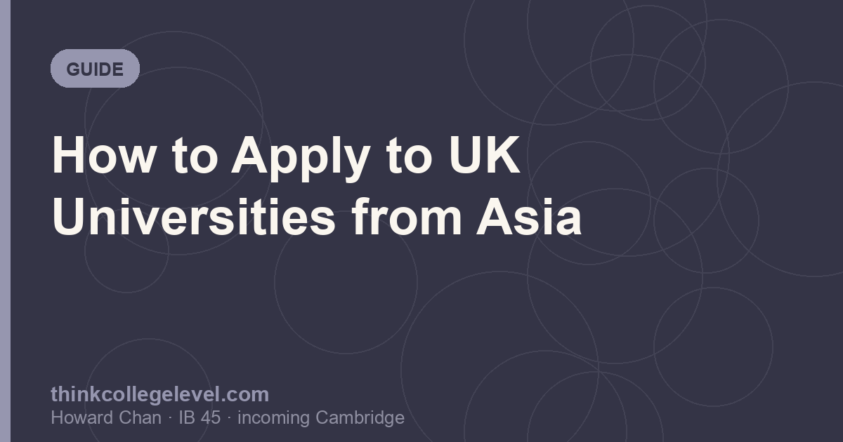 How to Apply to UK Universities from Asia