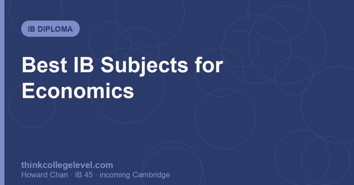 Best IB Subjects for Economics
