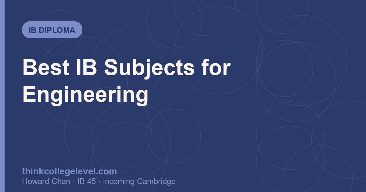 Best IB Subjects for Engineering