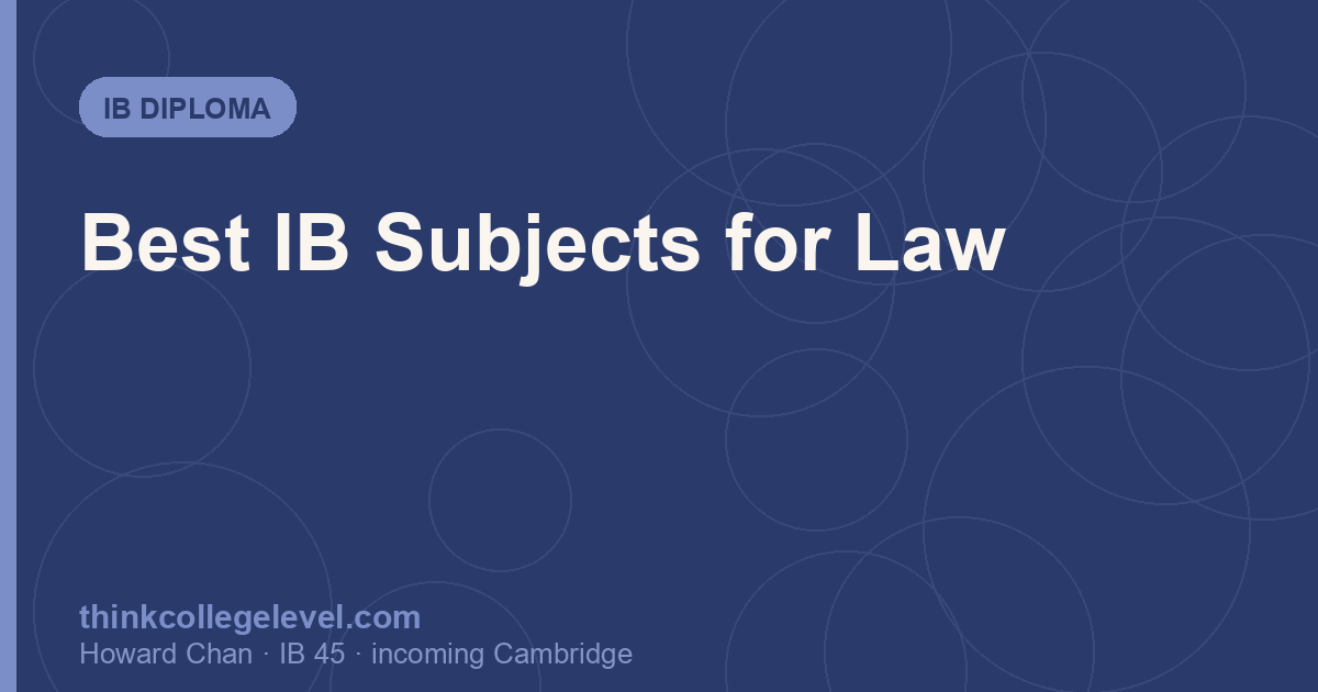 Best IB Subjects for Law