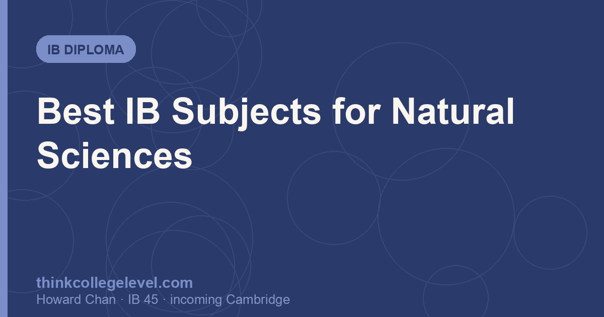 Best IB Subjects for Natural Sciences