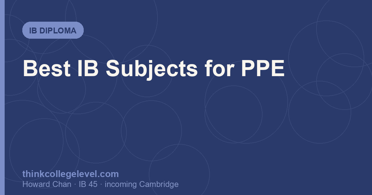 Best IB Subjects for PPE