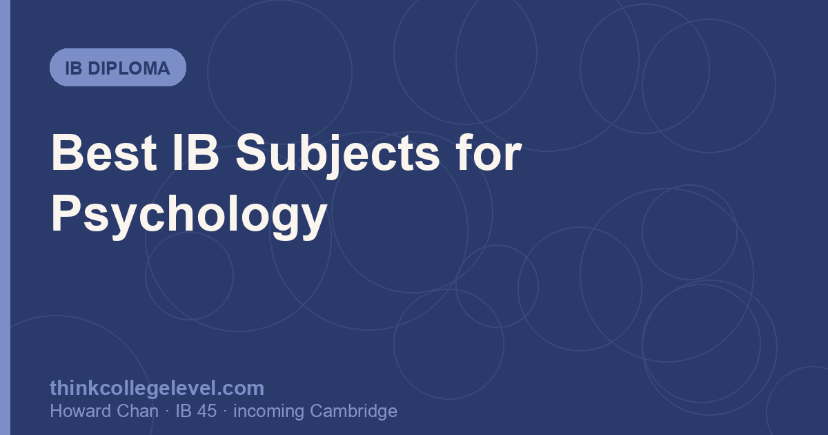 Best IB Subjects for Psychology