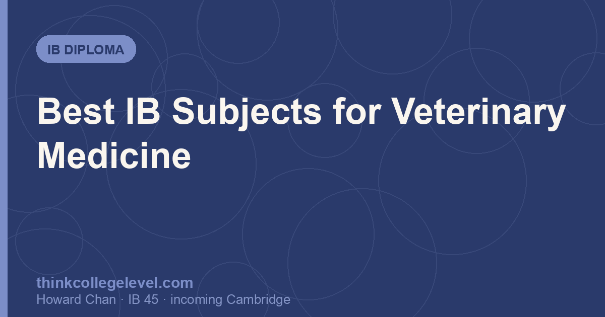 Best IB Subjects for Veterinary Medicine