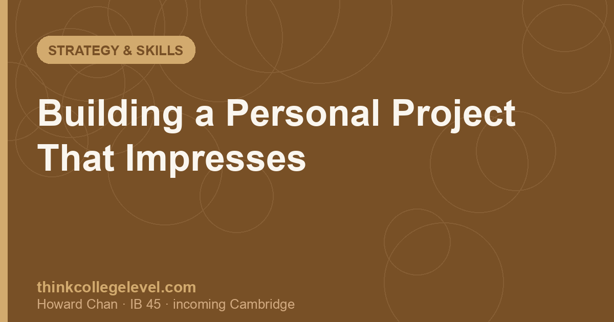 Building a Personal Project That Impresses