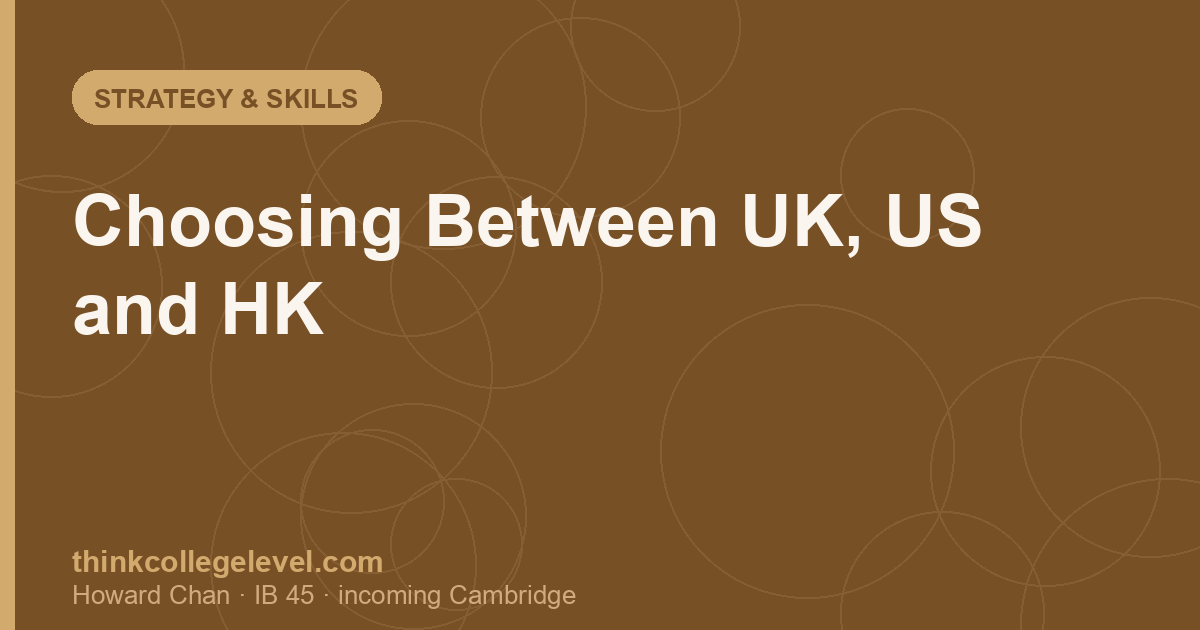 Choosing Between UK, US and HK