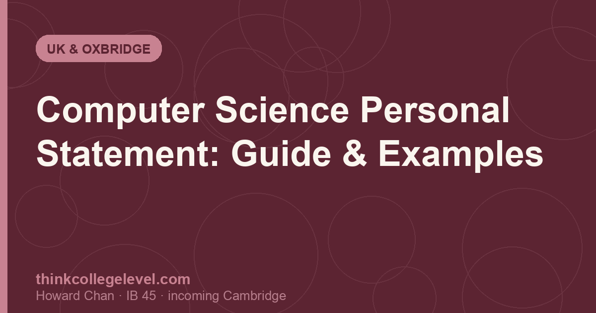 Computer Science Personal Statement: Guide & Examples