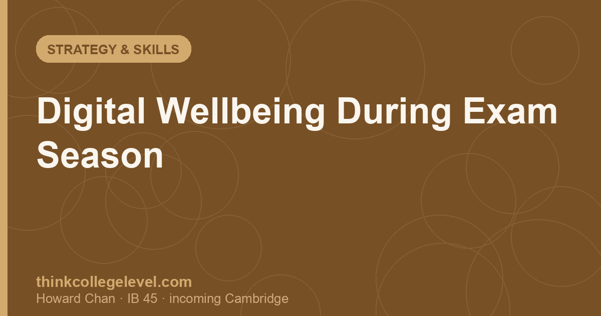 Digital Wellbeing During Exam Season