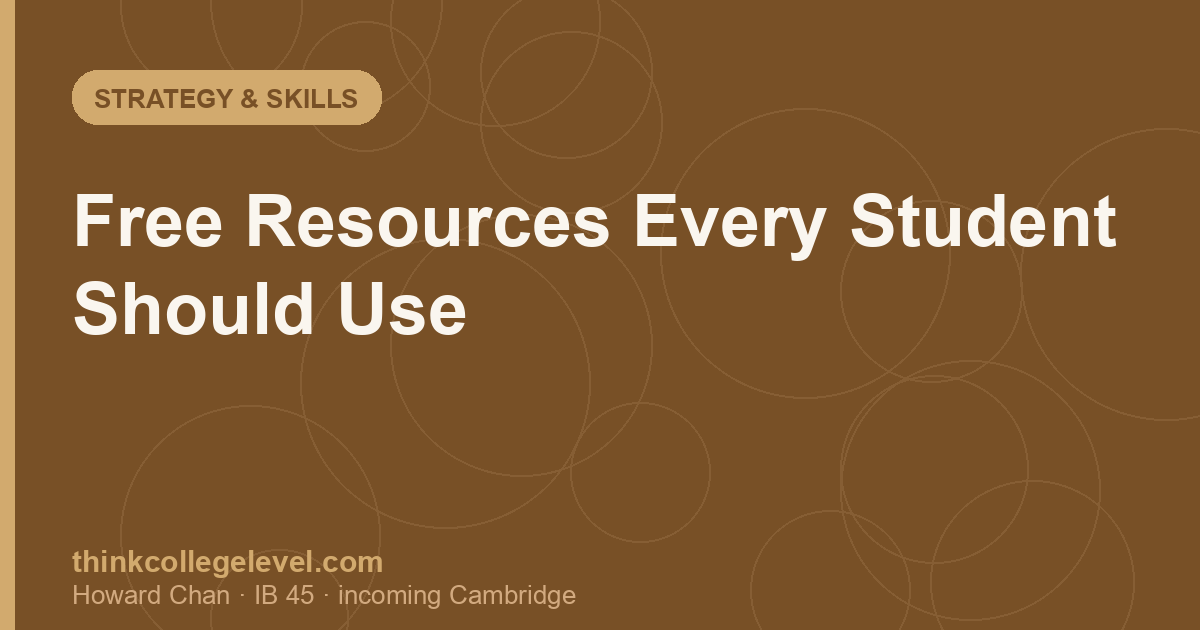 Free Resources Every Student Should Use