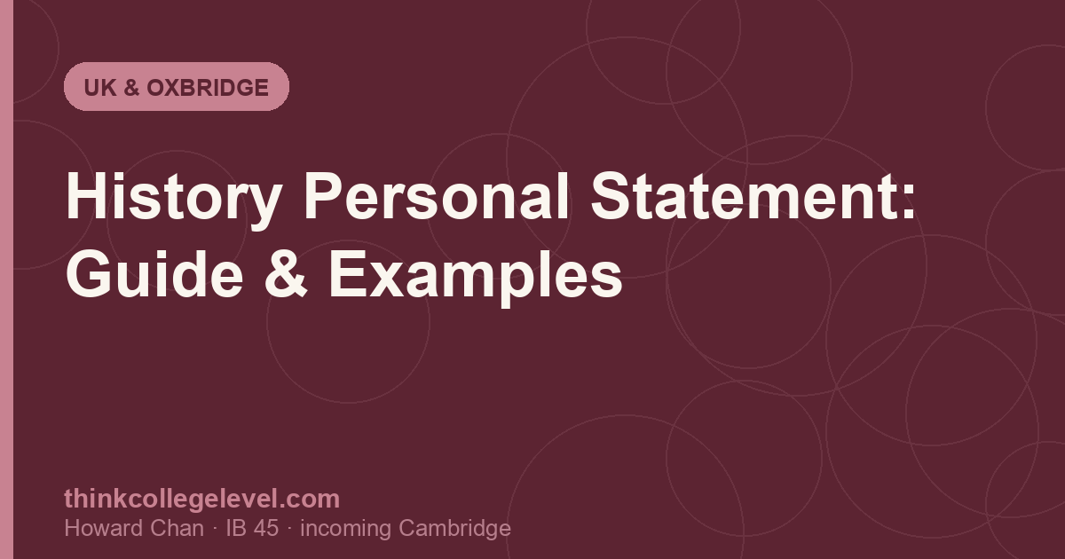 History Personal Statement: Guide & Examples