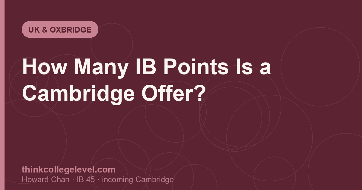 How Many IB Points Is a Cambridge Offer?