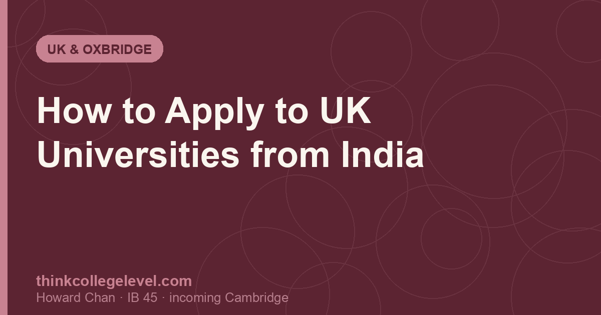 How to Apply to UK Universities from India