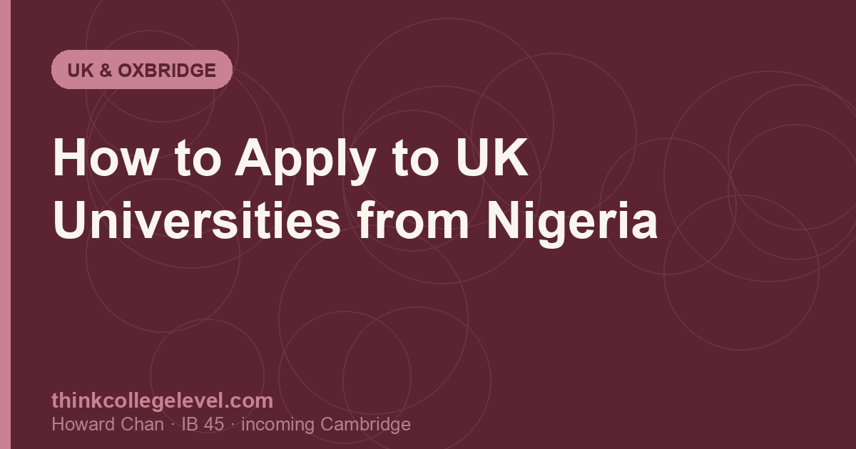 How to Apply to UK Universities from Nigeria