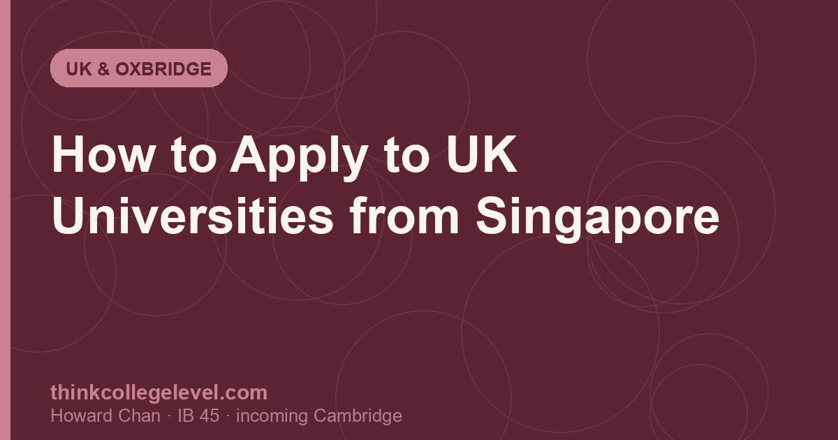 How to Apply to UK Universities from Singapore