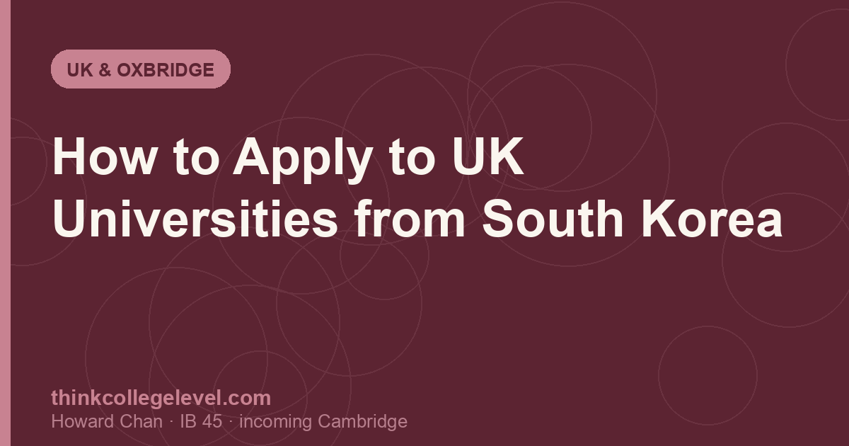 How to Apply to UK Universities from South Korea