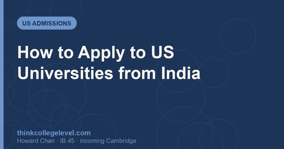 How to Apply to US Universities from India