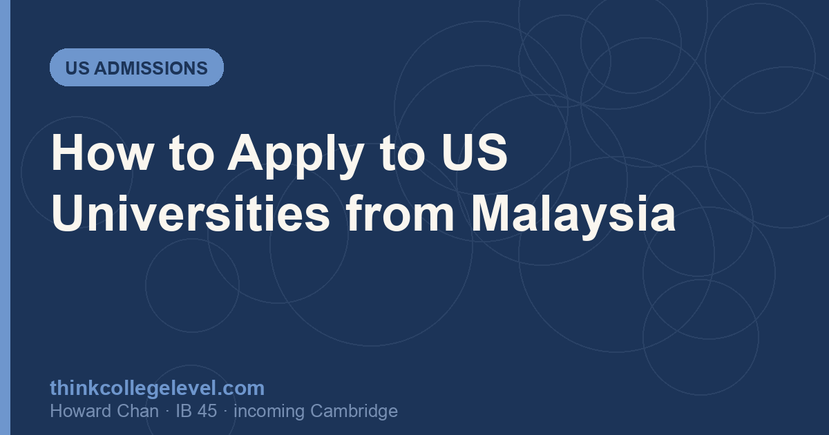 How to Apply to US Universities from Malaysia