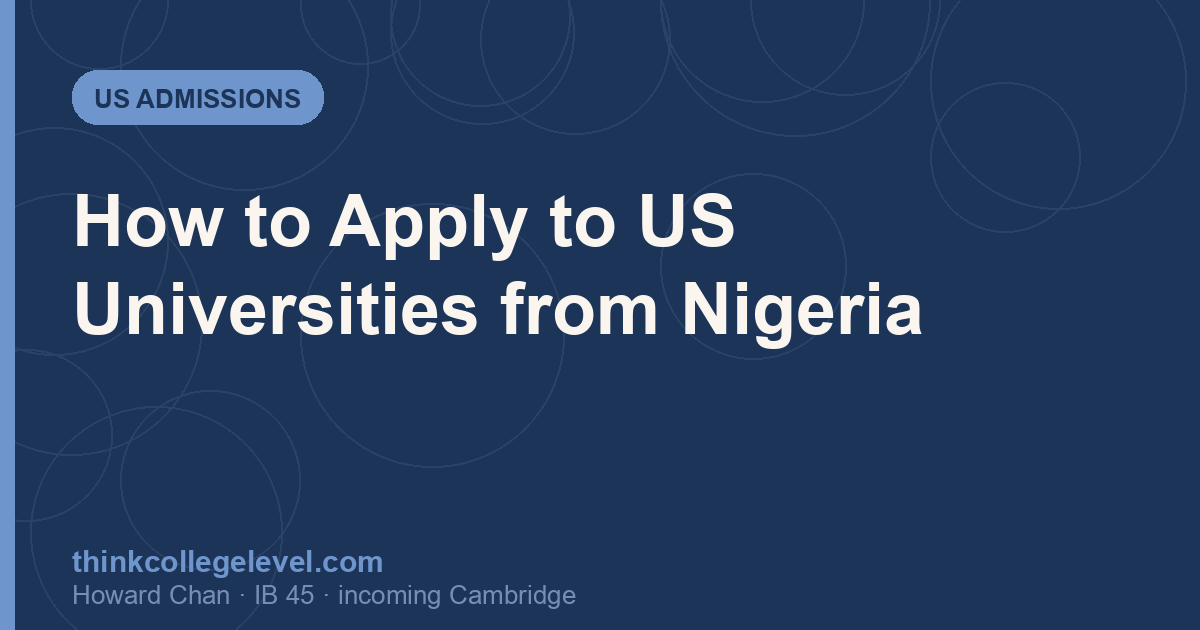 How to Apply to US Universities from Nigeria