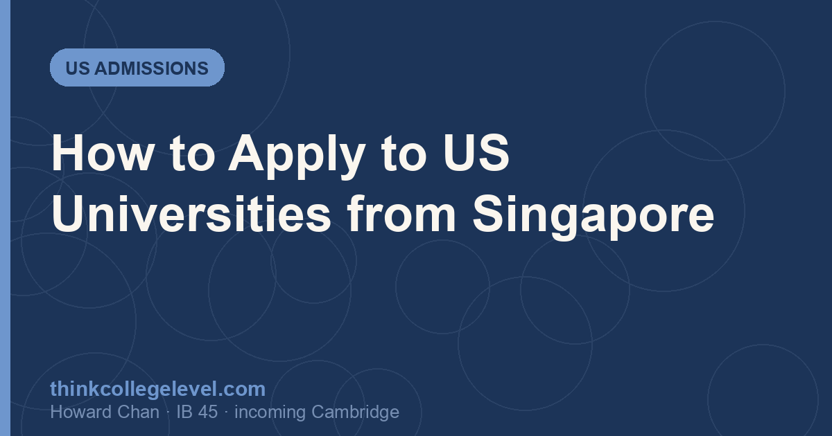 How to Apply to US Universities from Singapore