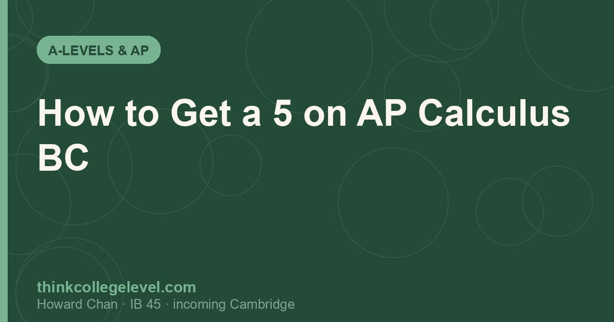 How to Get a 5 on AP Calculus BC