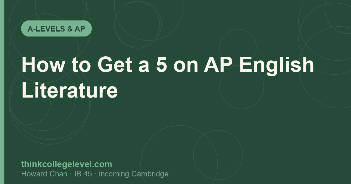 How to Get a 5 on AP English Literature