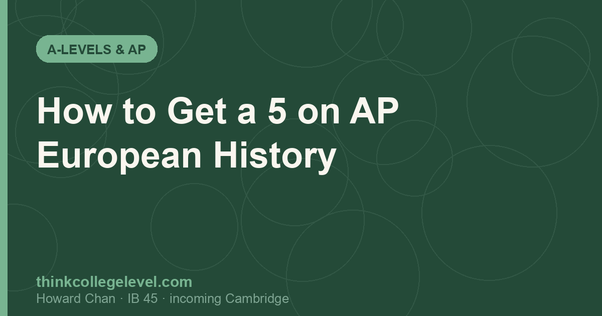 How to Get a 5 on AP European History