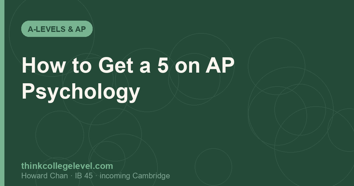 How to Get a 5 on AP Psychology