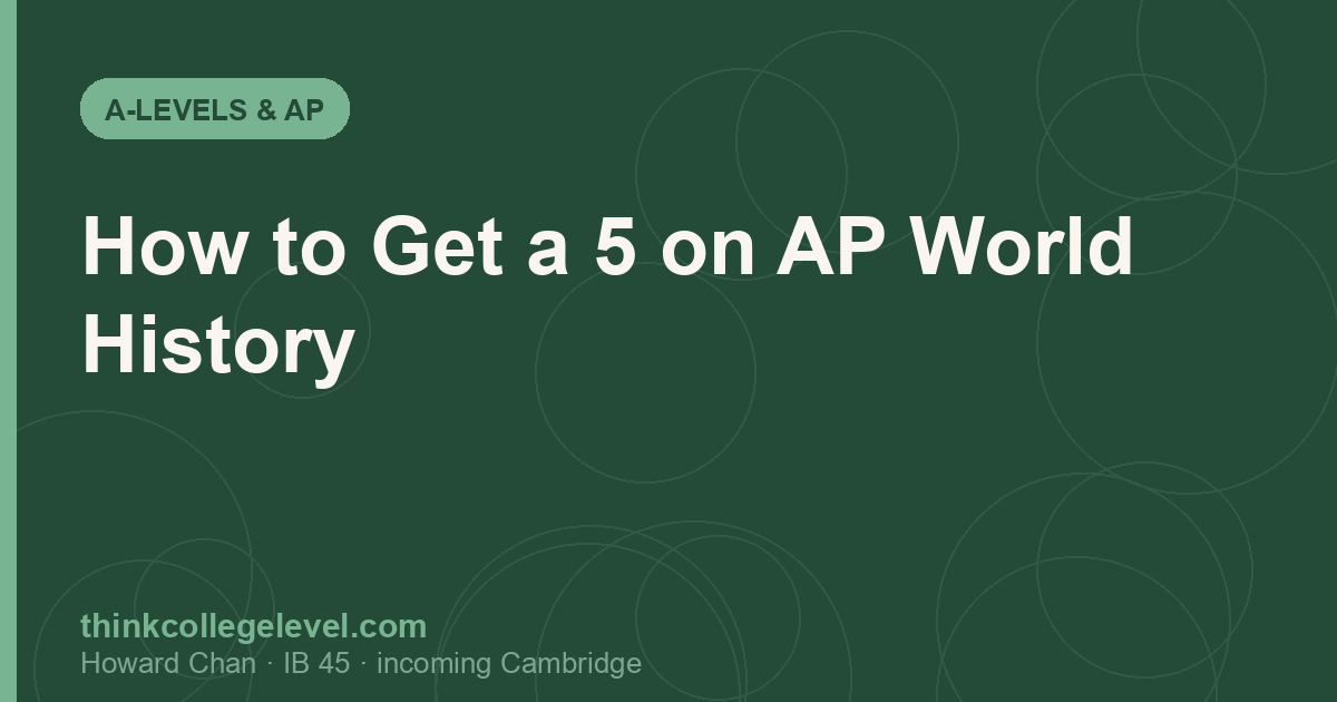 How to Get a 5 on AP World History