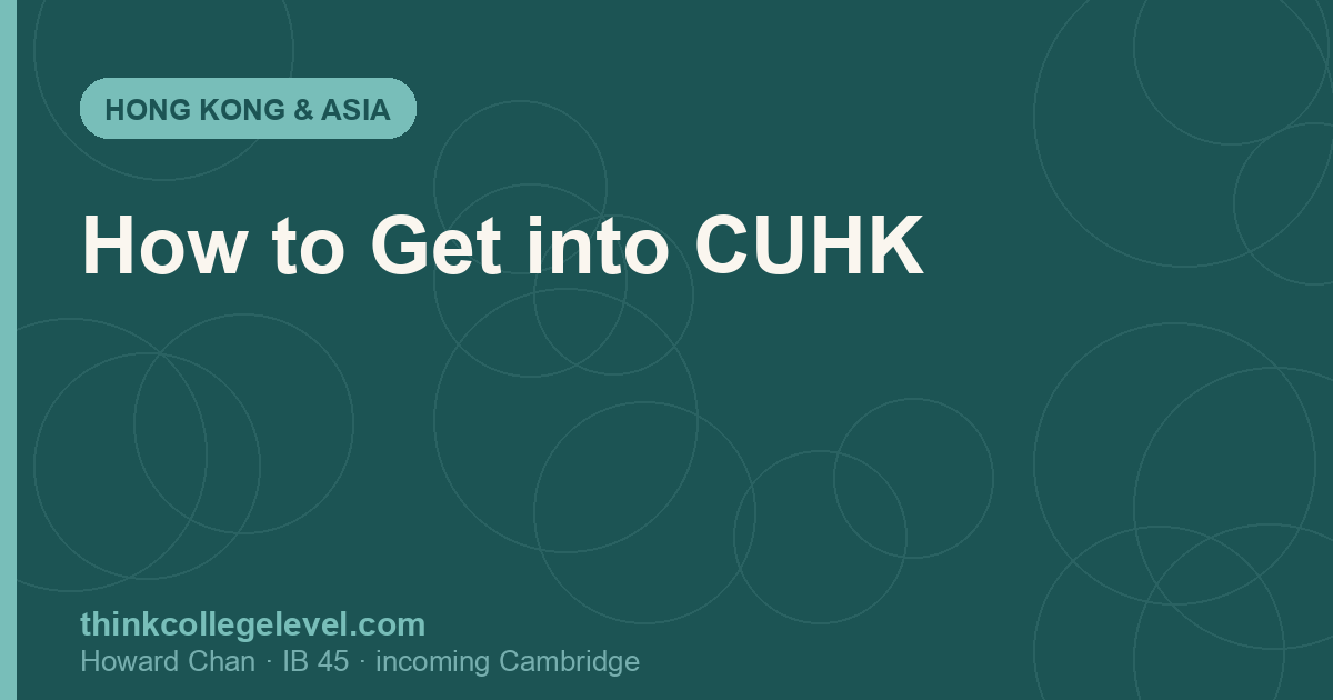 How to Get into CUHK
