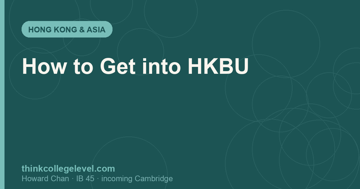 How to Get into HKBU
