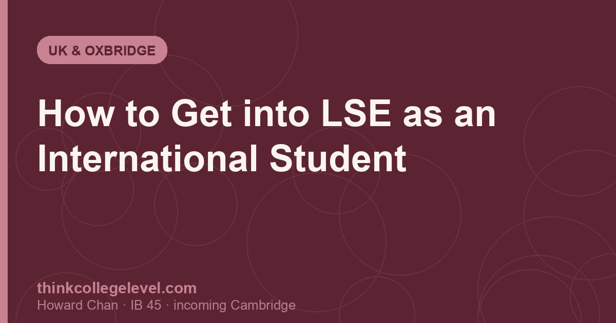 How to Get into LSE as an International Student