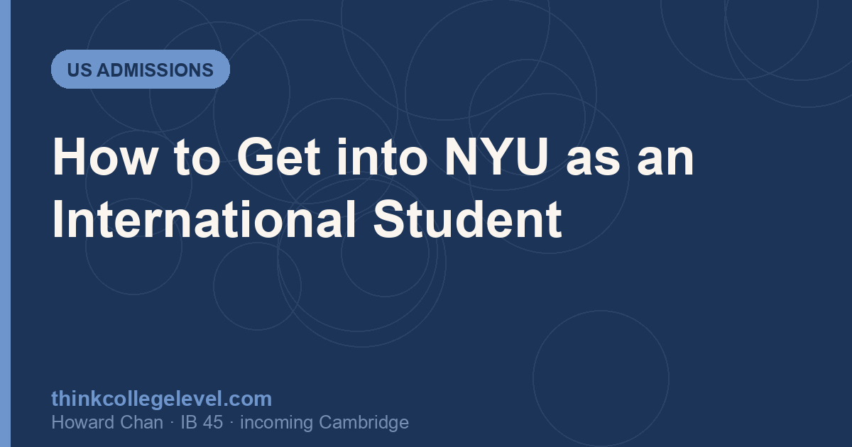 How to Get into NYU as an International Student