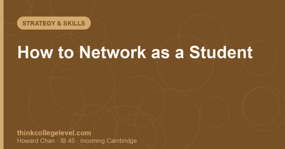 How to Network as a Student