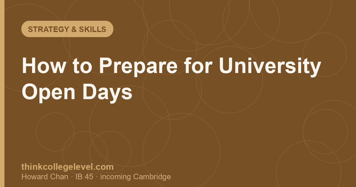 How to Prepare for University Open Days