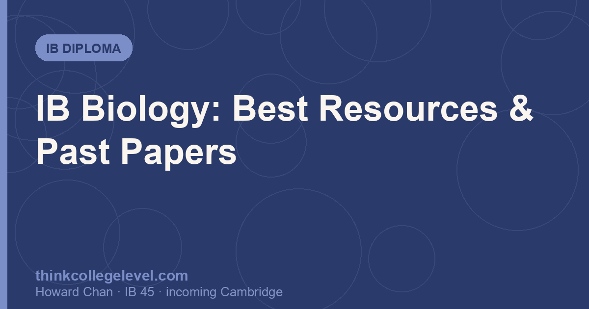 IB Biology: Best Resources & Past Papers