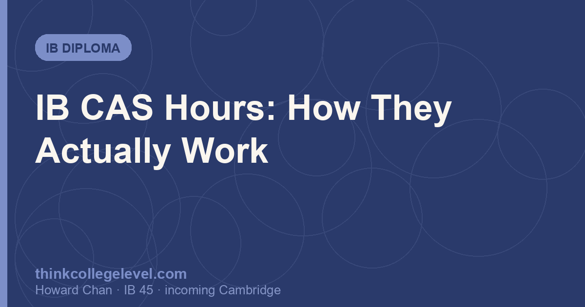 IB CAS Hours: How They Actually Work