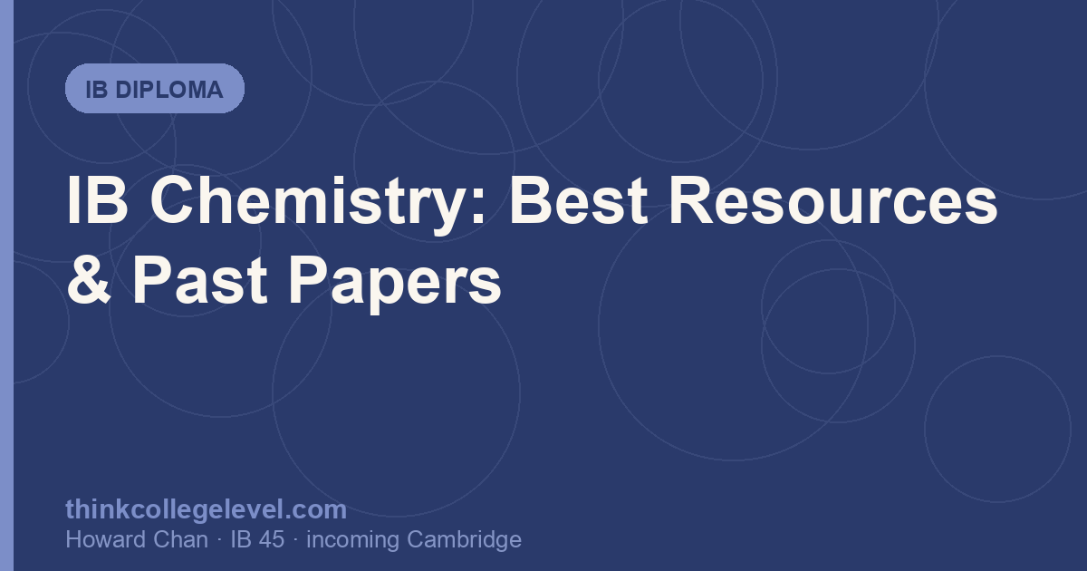 IB Chemistry: Best Resources & Past Papers