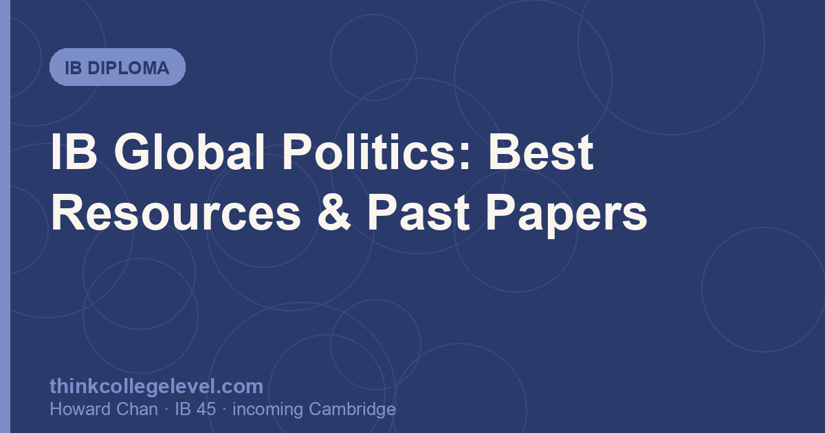 IB Global Politics: Best Resources & Past Papers