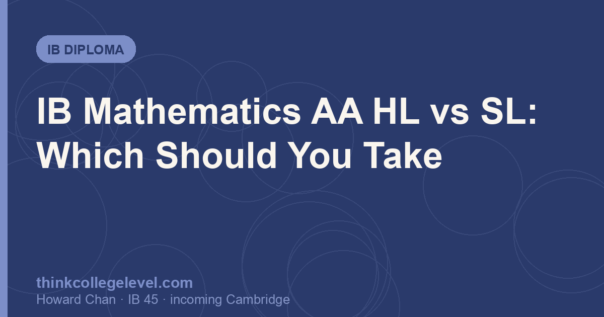 IB Mathematics AA HL vs SL: Which Should You Take