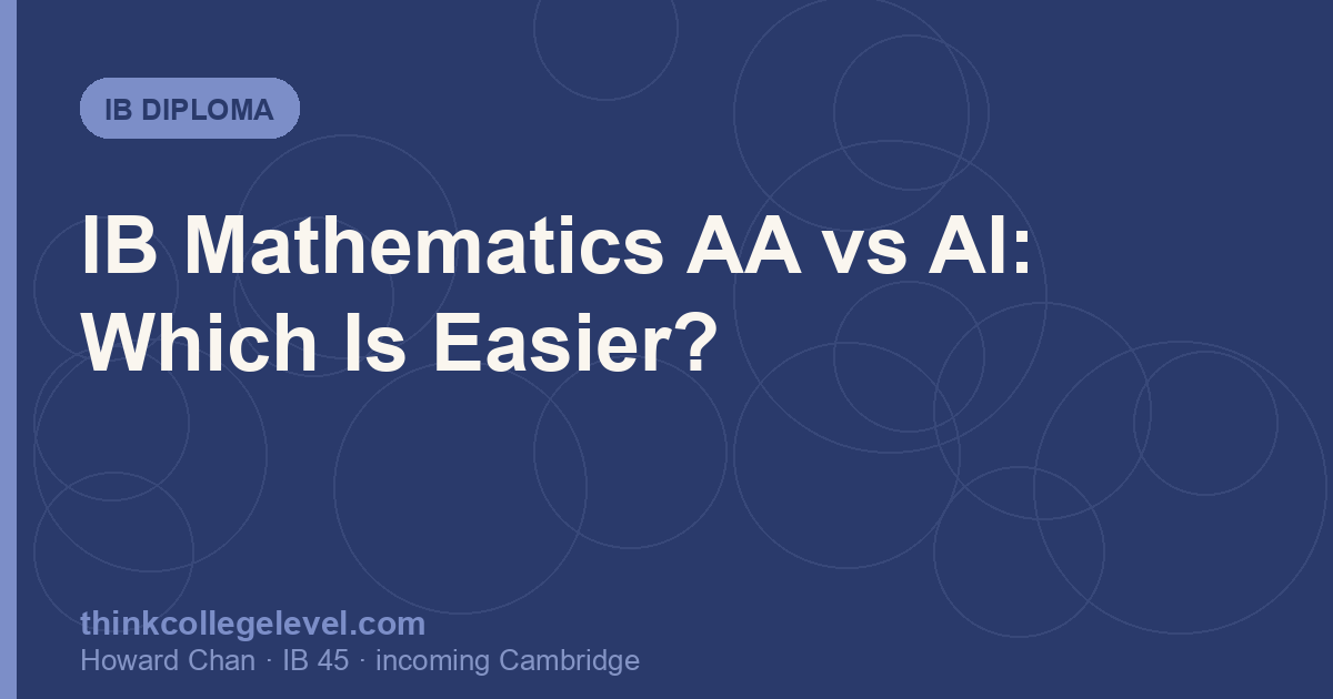 IB Mathematics AA vs AI: Which Is Easier?