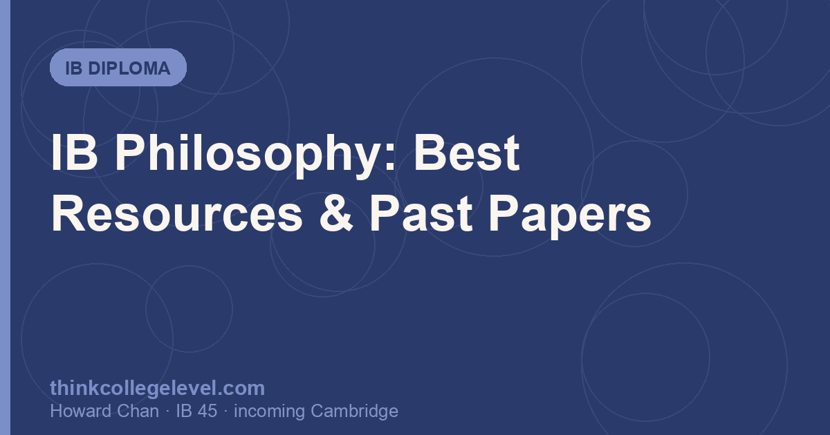 IB Philosophy: Best Resources & Past Papers