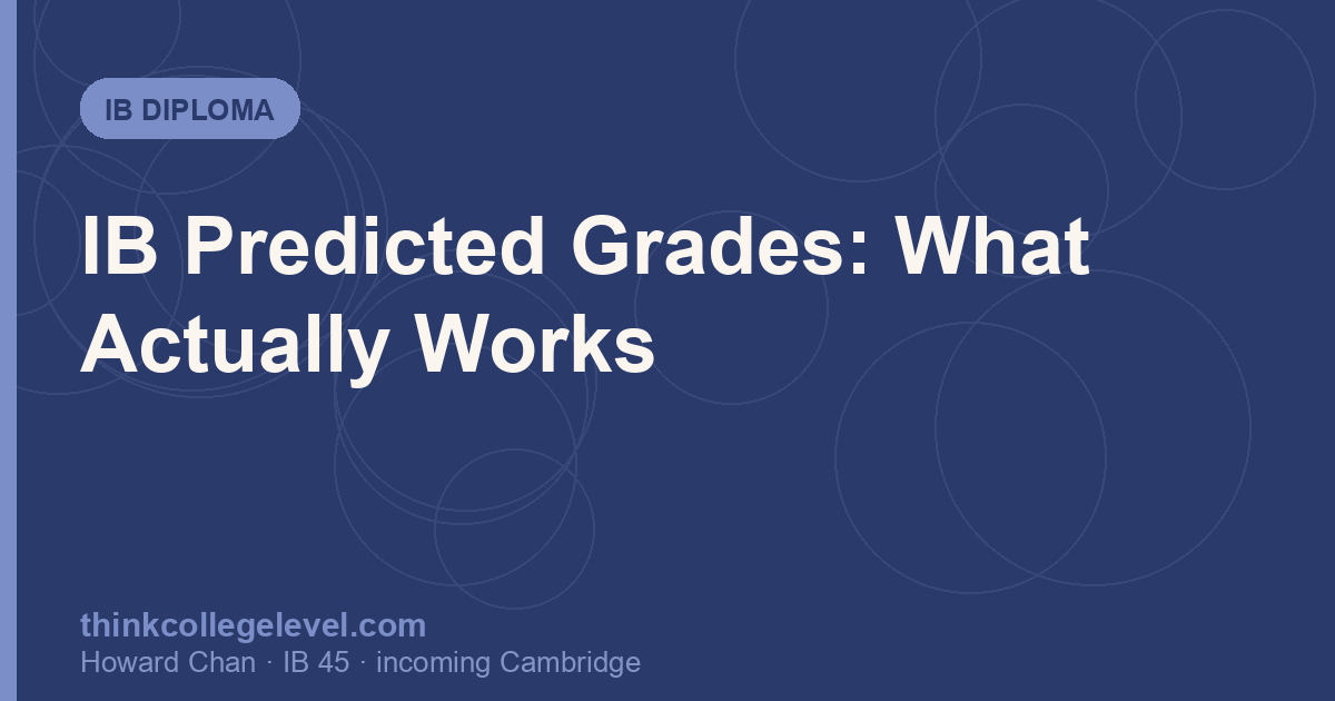 IB Predicted Grades: What Actually Works