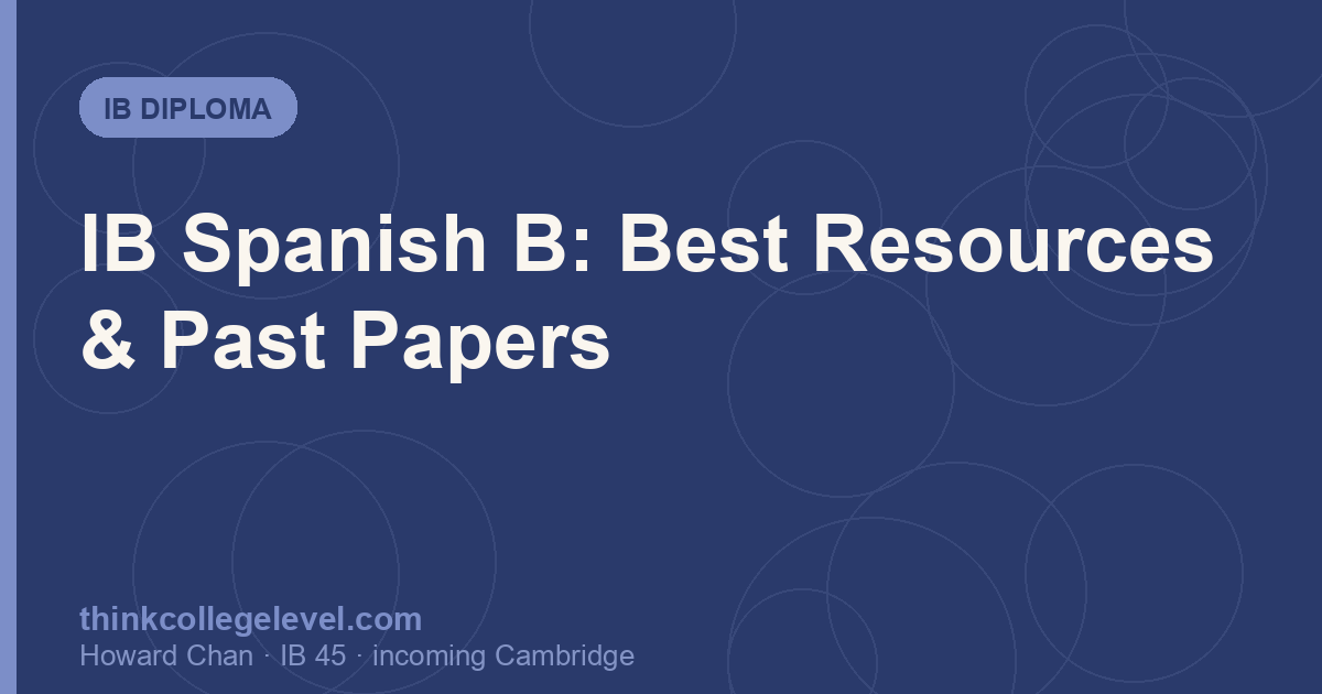IB Spanish B: Best Resources & Past Papers