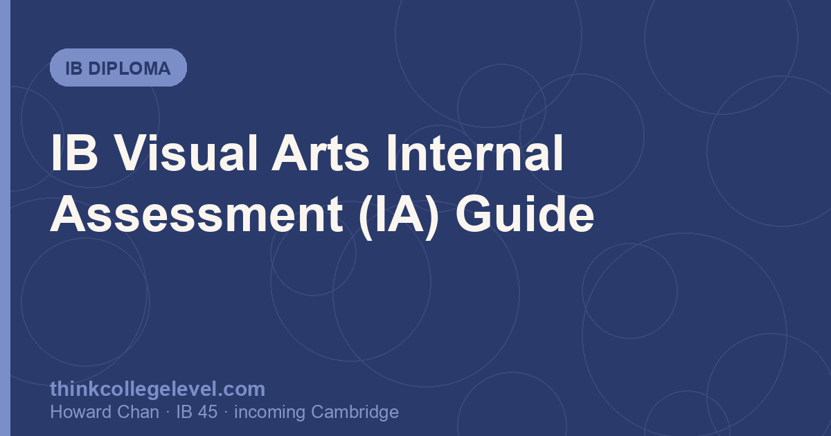 IB Visual Arts Internal Assessment (IA) Guide