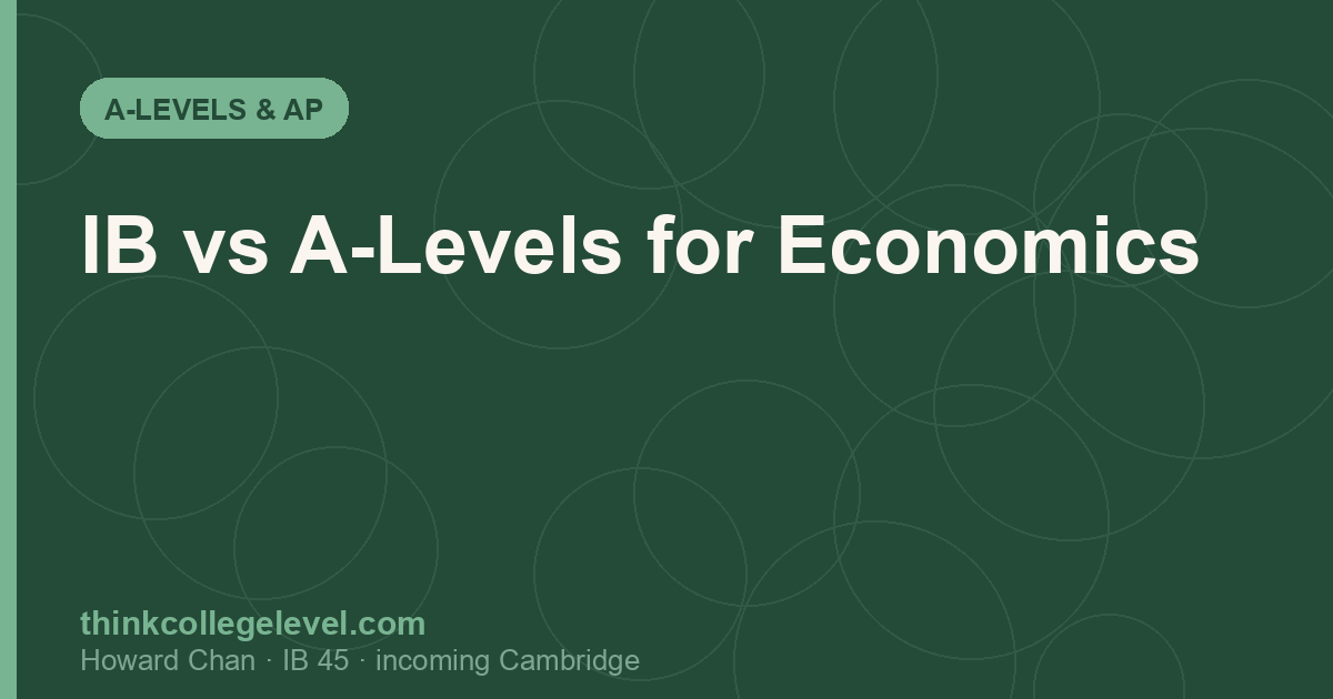 IB vs A-Levels for Economics