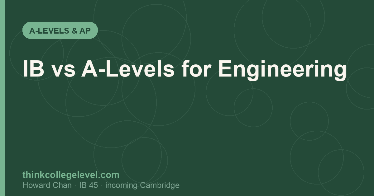 IB vs A-Levels for Engineering
