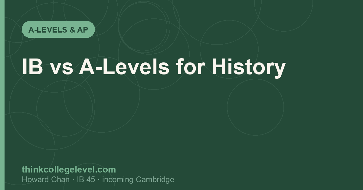 IB vs A-Levels for History