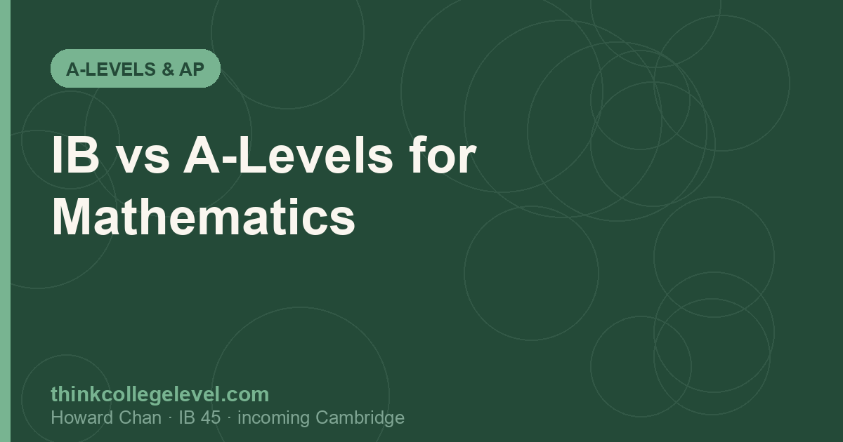 IB vs A-Levels for Mathematics